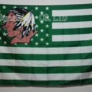 North Dakota Fighting Sioux USA With Stars and Stripes Flag hot sell goods 3X5FT