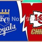 Kansas City Royals and Chiefs Nation Large Flying Flag 3x5ft flag