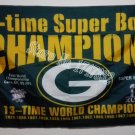Green Bay Packers 4 Time Super Bowl Champions Flag hot sell goods 3X5FT