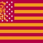 USC Trojans modified US Flag 3ft x 5ft Polyester Banner 90x150cm white sleeve