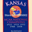 University of Kansas Jayhawks College Basketball Flag  3x5 ft Custom metal holes