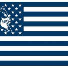 Duke Blue Devils logo flag with us stars stripes 3ftx5ft  Flag metal Grommets