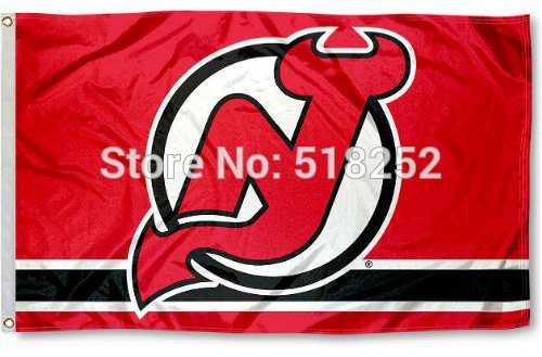 New Jersey Devils column Flag Polyester  3x5FT Banner 100D Custom flag grommets