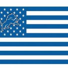 Detroit Lions US flag with star and stripe 3x5 FT flag