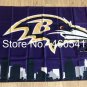 Baltimore Ravens with Baltimore City Skyline Flag 3ft x 5ft