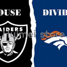 Oakland Raiders vs Denver Broncos flag House Divided Rivalry Flag 3x5 ft
