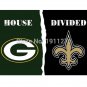3x5 ft Green Bay Packers VS New Orleans Saints house divided flag 150x90cm