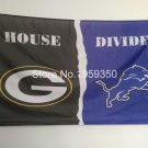 Green Bay Packers vs Detroit Lions House Divided Rivalry Flag 90x150cm