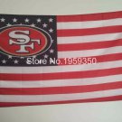 San Francisco 49ers flag banner with modified US Flag 3ft x 5ft