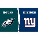 Philadelphia Eagles vs New York Giants House Divided Rivalry Flag 3 x 5 ft