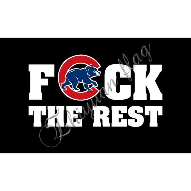 Chicago Cubs Team Flag 2016 World Series Champions 150X90CM Banner