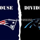 New England Patriots vs Carolina Panthers House Divided Rivalry Flag 90x150cm