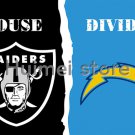 Oakland Raiders Flag 150x90cm house and divided San Diego Chargers flag