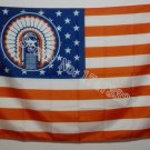 Illinois Fighting Illini Chief USA Flag 3X5FT 150X90CM Banner brass metal holes