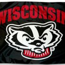 Wisconsin Badgers Black College Nylon Indoor Outdoor Flag 3x5 FT Custom Flag
