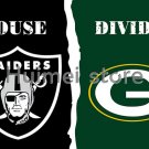Oakland Raiders vs Green Bay Packers flag House Divided Rivalry Flag 90x150cm