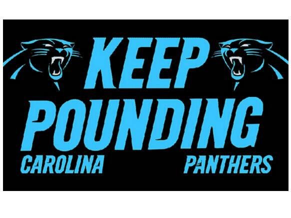 3ft x 5ft KEEP POUNDING Carolina Panthers Flag Polyester Banner 90x150cm