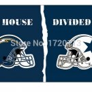3X5 FT SanDiego Chargers VS Dallas Cowboys house and divided flag