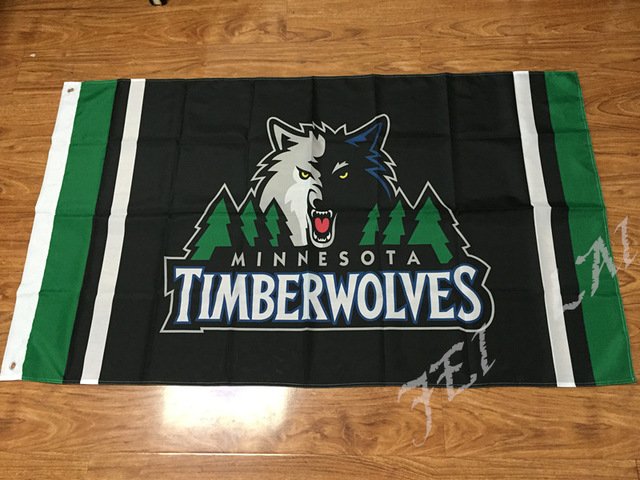 3x5ft Minnesota Timberwolves team flag American flag 100D Polyester