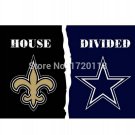 3x5 ft New Orleans Saints VS Dallas Cowboys house divided flag 150x90cm
