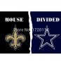 3x5 ft New Orleans Saints VS Dallas Cowboys house divided flag 150x90cm