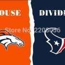 Denver Broncos vs Houston Houston Texans Divided Rivalry Flag 90x150cm