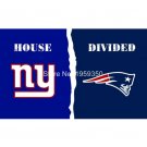 New York Giants vs New England Patriots House Divided Rivalry Flag 90x150cm