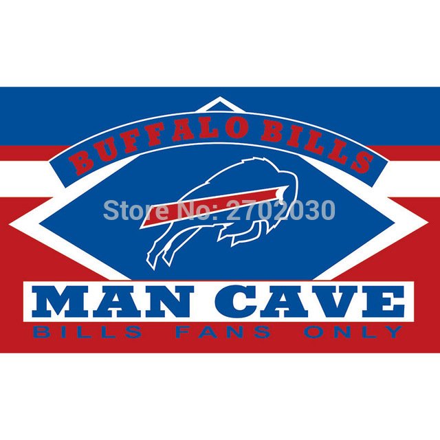 Buffalo Bills Fans Only Flag MAN CAVE Banner Flag Blue 3x5 ft