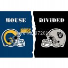 3x5 ft Los Angeles Rams VS Oakland Raiders house divided flag 150x90cm