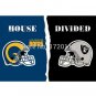 3x5 ft Los Angeles Rams VS Oakland Raiders house divided flag 150x90cm