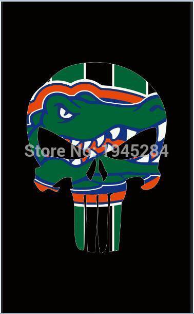 Florida Gators Skull Vertical Flag Banner 3x5FT 90x150CM New Polyester