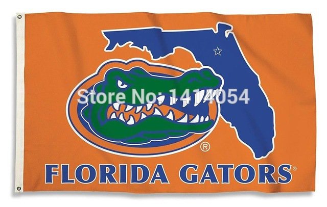 Florida Gators State Outline flag 150X90CM 3X5FT Banner 100D Polyester