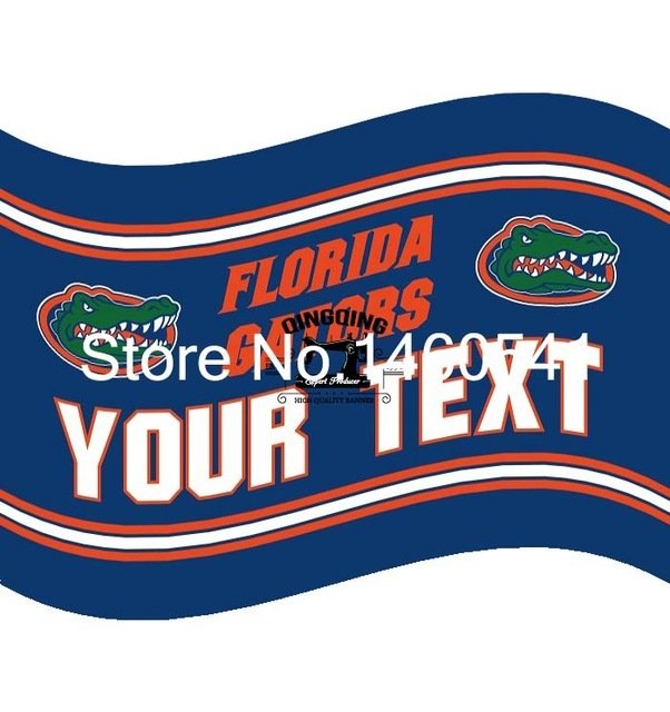 Florida Gators YOUR TEXT Flag 3ft x 5ft Polyester  Banner Flying