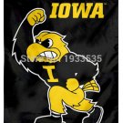 Iowa Hawkeyes Herky the Hawk House Vertical college banner 3X5ft Flag