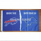 Buffalo Bills Detroit Lions House Divided Flag 3x5 FT 150X90CM