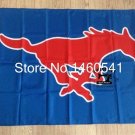 Southern Methodist Mustangs Flag 3ft x 5ft Polyester  Banner SMU Mustangs Flying