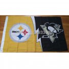 Pittsburgh Penguins vs Pittsburgh Steelers Banner Flag 3x5 ft