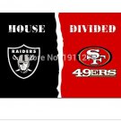 3x5 ft Oakland Raiders VS San Francisco 49ers house divided flag 150x90cm