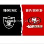 3x5 ft Oakland Raiders VS San Francisco 49ers house divided flag 150x90cm