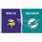 Minnesota Vikings vs Miami Dolphins House Divided Rivalry 150cm*90cm