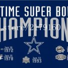 3x5 FT 1972-1996 year 5-time super bowl Dallas Cowboys champions Flag