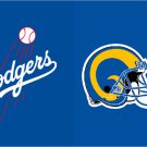 dodgers and Los Angeles Rams flag with 3x5ft gromments