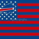 Buffalo Bills Flag 3x5 FT Banner 100D Polyester flag 150x90cm