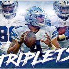 Dallas Cowboys triplets players flag 3ftx5ft Banner with metal Grommets