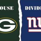 Green Bay Packers VS New York Giants House Divided flags 3ftx5ft