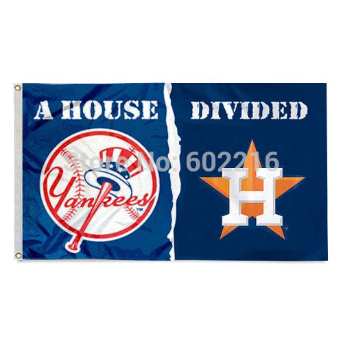 New York Yankees vs Astros House House Divided Flag 3FTX 5FT
