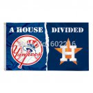 New York Yankees vs Astros House House Divided Flag 3FTX 5FT