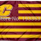 Central Michigan Chippewas Stars and Stripes Nation 3x5ft Flag