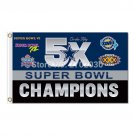 5X SUPER BOWL CHAMPIONS Flag Dallas Cowboys Flag World Series 2016 3x5 ft