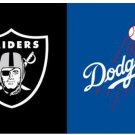 Los Angeles Dodgers VS Oakland Raiders flag  digital printed banner 150x90cm